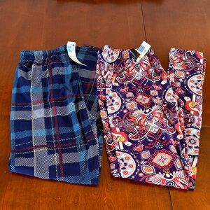Agnes & Dora Navy and Multicolor Patterned Legging Bundle.‎ NWT